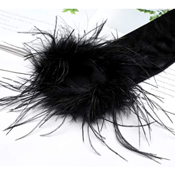 Elegant Satin Opera Gloves with Feather Accents for All Occasions