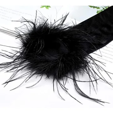 Elegant Satin Opera Gloves with Feather Accents for All Occasions
