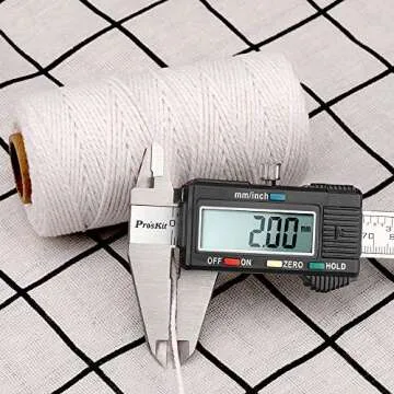 Versatile G2PLUS White Cotton Twine, 328 Feet Durable String