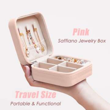 BeBeGee Travel Jewelry Case, Portable Mini Jewelry Travel Organizer, Small Jewelry Boxes for Women, ...