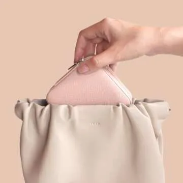 BeBeGee Travel Jewelry Case, Portable Mini Jewelry Travel Organizer, Small Jewelry Boxes for Women, Bridesmaid Gifts and Travel Essentials to Store Rings, Necklaces, Earrings(3pcs Pink)