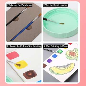 Pocket Watercolor Painting Book for All Ages - 21 Pages