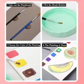 Pocket Watercolor Painting Book for All Ages - 21 Pages