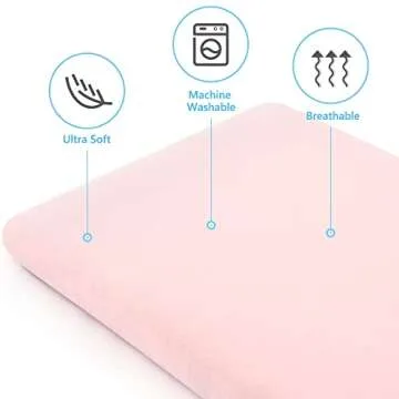 TILLYOU Baby Bassinet Sheets - Soft & Stylish Design