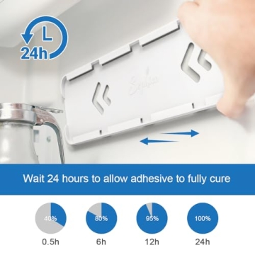 Sophico Yogurt Organizer for Fridge, 4 Capacity Yogurt Sliders for Refrigerator, Yogurt Holder with Adhesive Tapes for 3.75 Inch Yogurt, Greek and Vegan Yogurt (White,2 Pack)