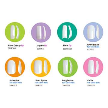 Kiss 100 Acrylic Full-Cover Nails for Stunning Manicures