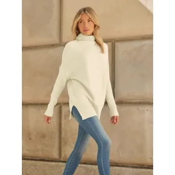 Stylish LILLUSORY Turtleneck Knit Tunic for Winter