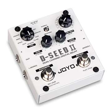 JOYO D-SEED-II Multi Pedal Effect, Stereo Looper Effect & Delay Pedal for Electric Guitar Dual Chann...