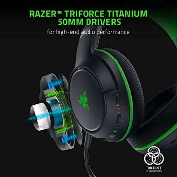 Razer Kaira Pro Wireless Gaming Headset for Xbox Series X | S: TriForce Titanium 50mm Drivers - Supe...