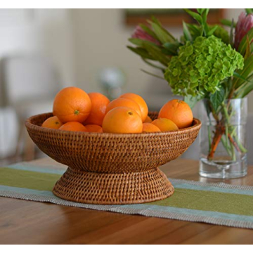 Kouboo La Jolla Rattan Fruit Bowl for Elegant Homes