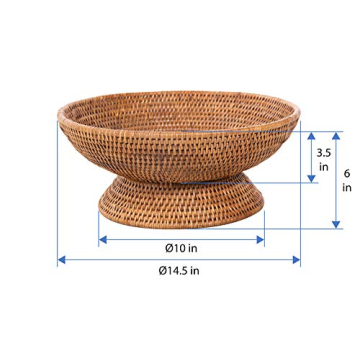 Kouboo La Jolla Rattan Fruit Bowl for Elegant Homes