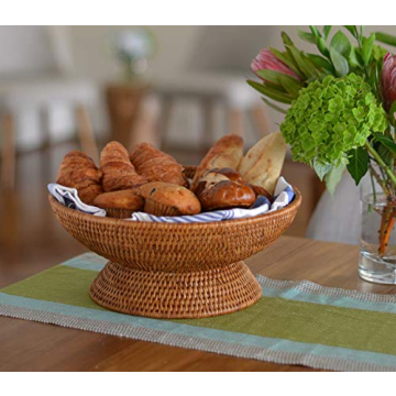 Kouboo La Jolla Rattan Fruit Bowl for Elegant Homes
