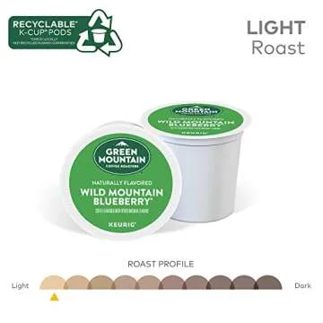 Green Mountain Coffee Roasters Wild Mountain Blueberry Keurig Single-Serve K-Cup pods, Light Roast Coffee, 96 Count