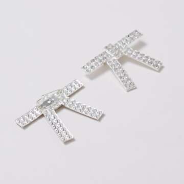 CHICWISH Women Crop Cardigan Sweaters Bowknot Brooch Button Knit Cardigans Open Front Long Sleeves Sweater Tops