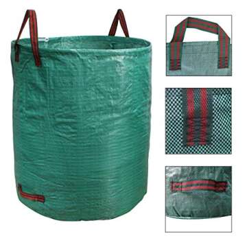 PHYEX Professional 4-Pack 132 Gallon Gardening Bags - Extra Large Reusable Containers for Yard Waste