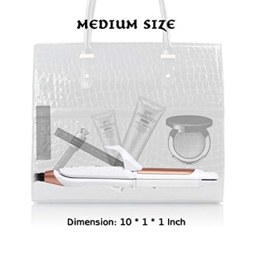 AmoVee Travel Curling Iron, 2-in-1 Straightener and Curler