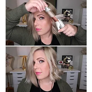 AmoVee Travel Curling Iron, 2-in-1 Straightener and Curler