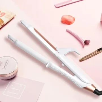 AmoVee Travel Curling Iron, 2-in-1 Straightener and Curler