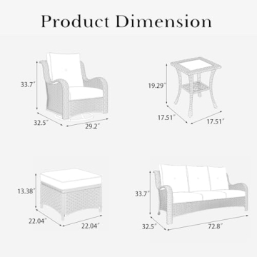 LayinSun 6 Pieces Outdoor Patio Furniture Set for Your Space