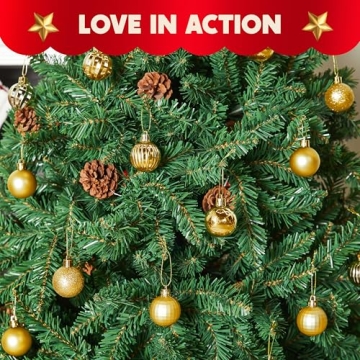 Shatterproof Gold Mini Christmas Balls Set for Holiday Decor