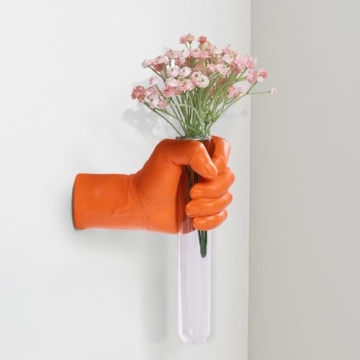 XYQXYQ Creative Wall Hanging Sculpture - Artistic Hand Sculpture with Vase