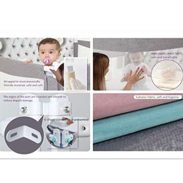 Safe & Durable Lsbod Bed Rail for Toddlers - 59" L X 27" H