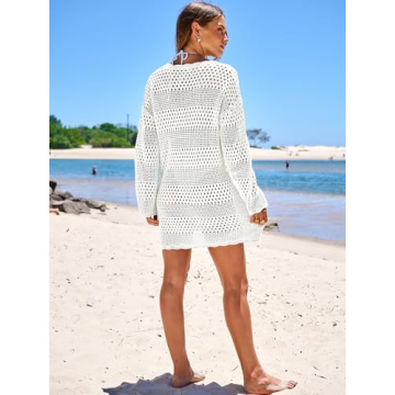 Prinbara Crochet Cover Up for Women - Stylish Beach Dress