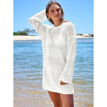 Prinbara Crochet Cover Up for Women - Stylish Beach Dress