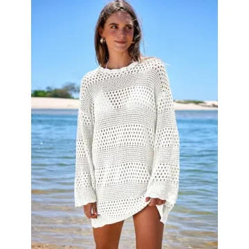 Prinbara Crochet Cover Up for Women - Stylish Beach Dress