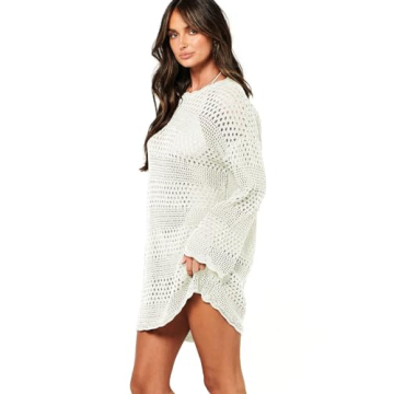 Prinbara Crochet Cover Up for Women - Stylish Beach Dress