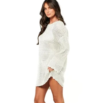 Prinbara Crochet Cover Up for Women - Stylish Beach Dress