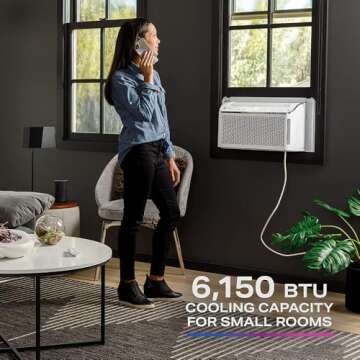 GE Profile 6150 BTU Smart Window Air Conditioner (Renewed) Bundle with 3 Year CPS Enhanced Protection Pack