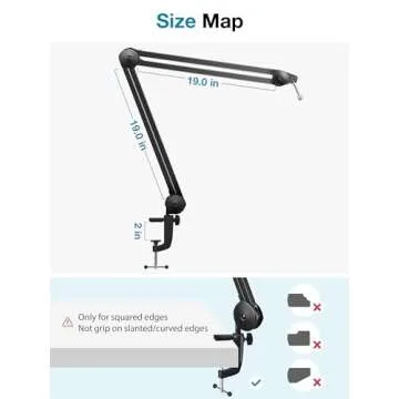 InnoGear Microphone Arm Stand, Heavy Duty Mic Arm Microphone Stand Suspension Scissor Boom Stands with Mic Clip and Cable Ties for Blue Yeti Snowball Hyper X QuadCast SoloCast Fifine Gaming(Large)