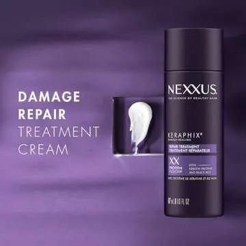 Nexxus Keraphix Damage Repair Pre-Wash Treatment Cream for Damaged Hair With Keratin Protein & Black...