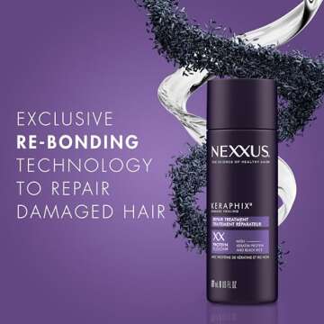 Nexxus Keraphix Damage Repair Pre-Wash Treatment Cream for Damaged Hair With Keratin Protein & Black Rice 6 oz