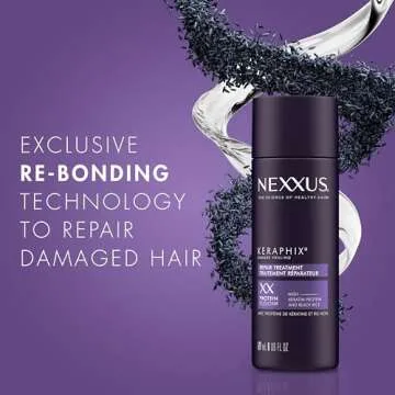 Nexxus Keraphix Damage Repair Pre-Wash Treatment Cream for Damaged Hair With Keratin Protein & Black Rice 6 oz