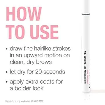 Neutrogena Microbrow Tint Serum Pen, Precision Tipped Tinted Eyebrow Pen with Panthenol to Nourish & Condition Brows, Helps Create Fuller, Natural-Looking Brows, Medium Brown, 0.016 Fl. Oz