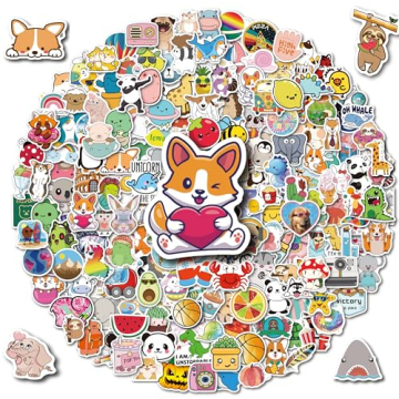 200PCS Waterproof Stickers for Water Bottles - Cute Vinyl Collection