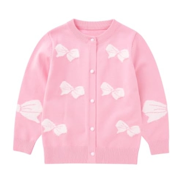 ZEROFEEL Toddler Sweater with Bow-Knot Heart Print