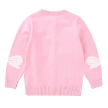 ZEROFEEL Toddler Sweater with Bow-Knot Heart Print
