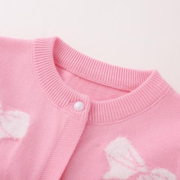ZEROFEEL Toddler Sweater with Bow-Knot Heart Print