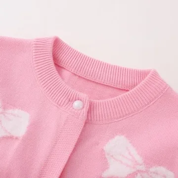 ZEROFEEL Toddler Sweater with Bow-Knot Heart Print