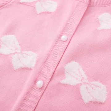 ZEROFEEL Toddler Sweater with Bow-Knot Heart Print