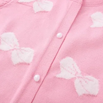 ZEROFEEL Toddler Sweater with Bow-Knot Heart Print