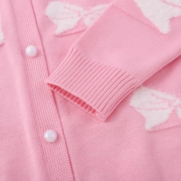 ZEROFEEL Toddler Sweater with Bow-Knot Heart Print
