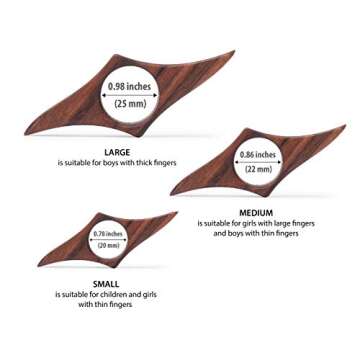 TILISMA Wooden Book Page Holder - Handmade Walnut Thumb Book Accessories - Reading Gadget to Read in Bed - Gifts for Book Lovers, Avid Readers, Bookworms, Librarians - Bookmark (Large)