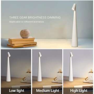 Elegant eypid Cordless Table Lamp with Brightness Levels