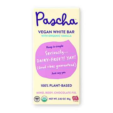 Pascha Organic Vegan White Chocolate Bars - Healthy Indulgence, 10 Count (Pack of 1)