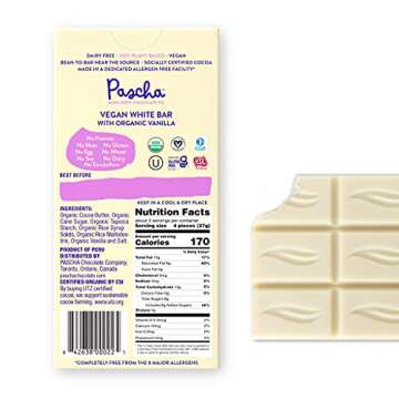 Pascha Vegan White Chocolate Bars - Gluten Free Treats