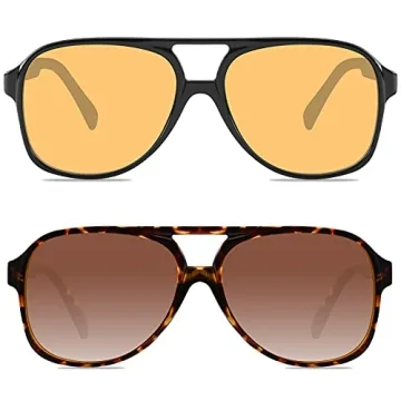 YDAOWKN Retro Aviator Sunglasses for Stylish UV Protection